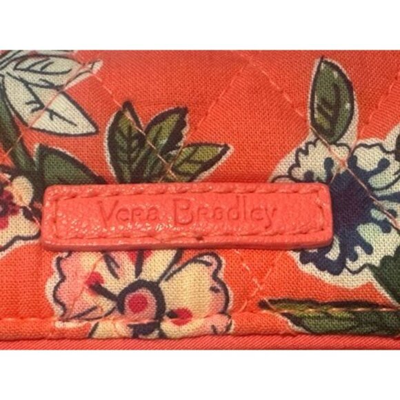 Vera Bradley Coral Floral Wallet Zip Around Closure iPhone Holder Never Used - Picture 15 of 16